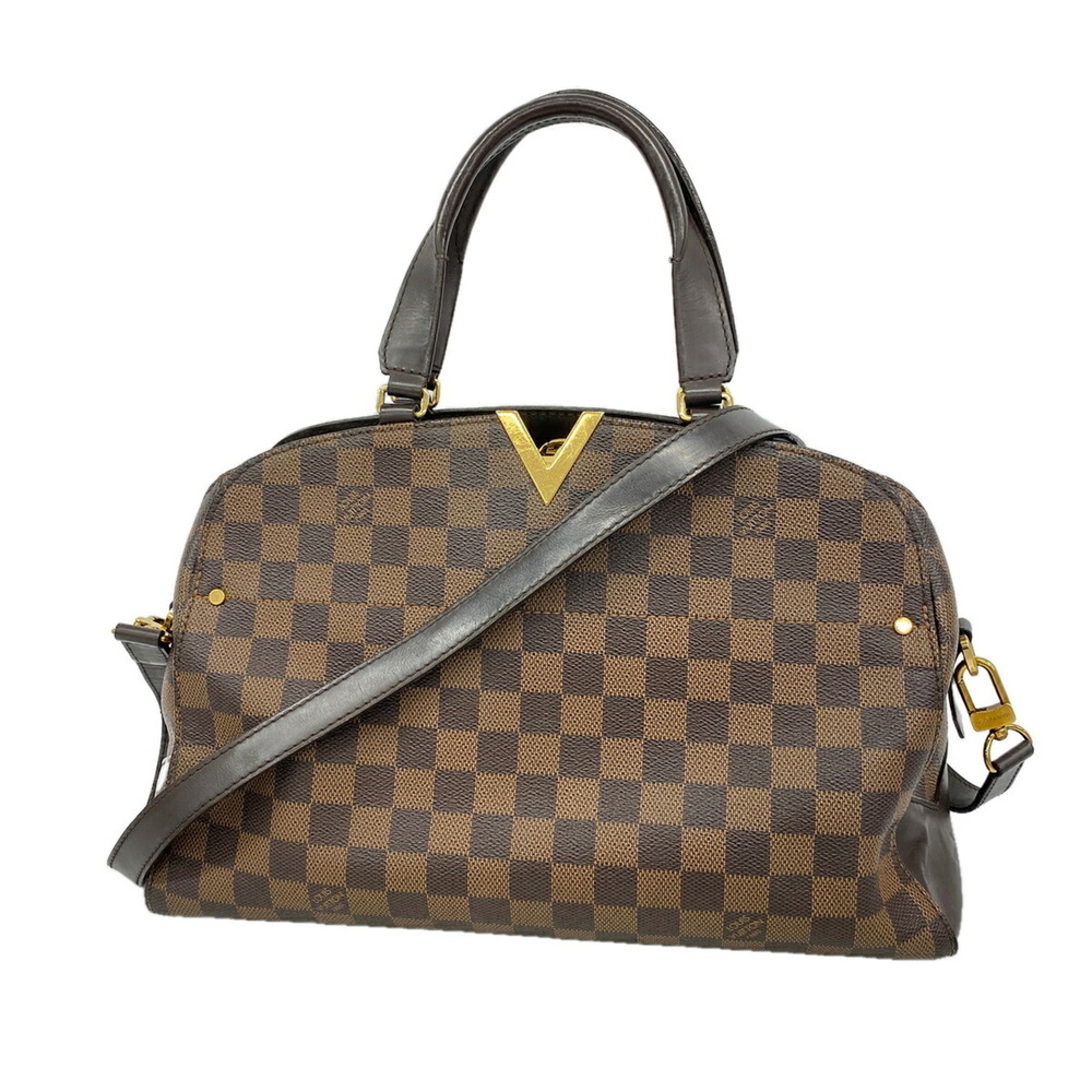 Louis Vuitton Damier Kensington Bowling Handbag N41505 Ebene 2-way bag for women